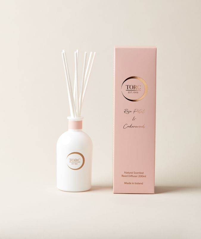 TORC Rose Petal & Cedarwood Diffuser with sandalwood, amber, patchouli; 3+ months scent, cruelty-free, vegan – Keans