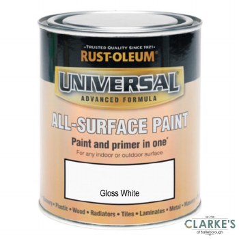 Painters Touch Universal Gloss White 750ml paint and primer, all-surface, brush-applied, fast drying – Keans Claremorris