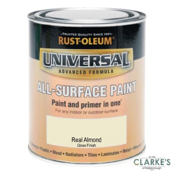Painters Touch Universal Real Almond 250ml all-surface paint and primer, brush-applied, fast drying, Keans Claremorris.