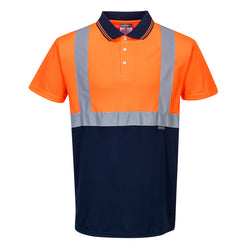 Hi-VIS 2-Tone Polo Shirt Orange
