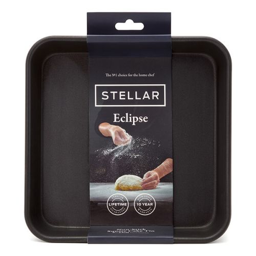 Stellar Eclipse 9”/23cm square aluminised steel cake tin, non-stick, oven safe to 240°C, durable, by Keans Claremorris.