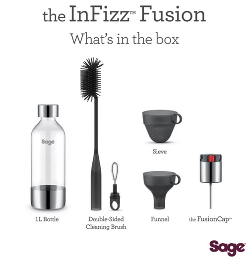 Sage InFizz Carbonators in Damson Blue color, sleek design for home carbonation – available at Keans Claremorris.