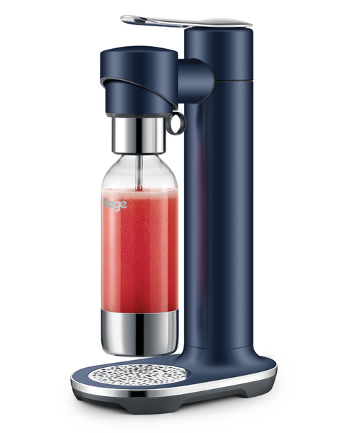 Sage InFizz Carbonators Damson Blue with FusionCap™, easy twist-lock, stainless steel, 1L bottle – Keans Claremorris
