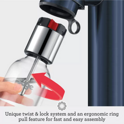 Sage InFizz Carbonators in Damson Blue - sleek soda maker accessory, available at Keans Claremorris.