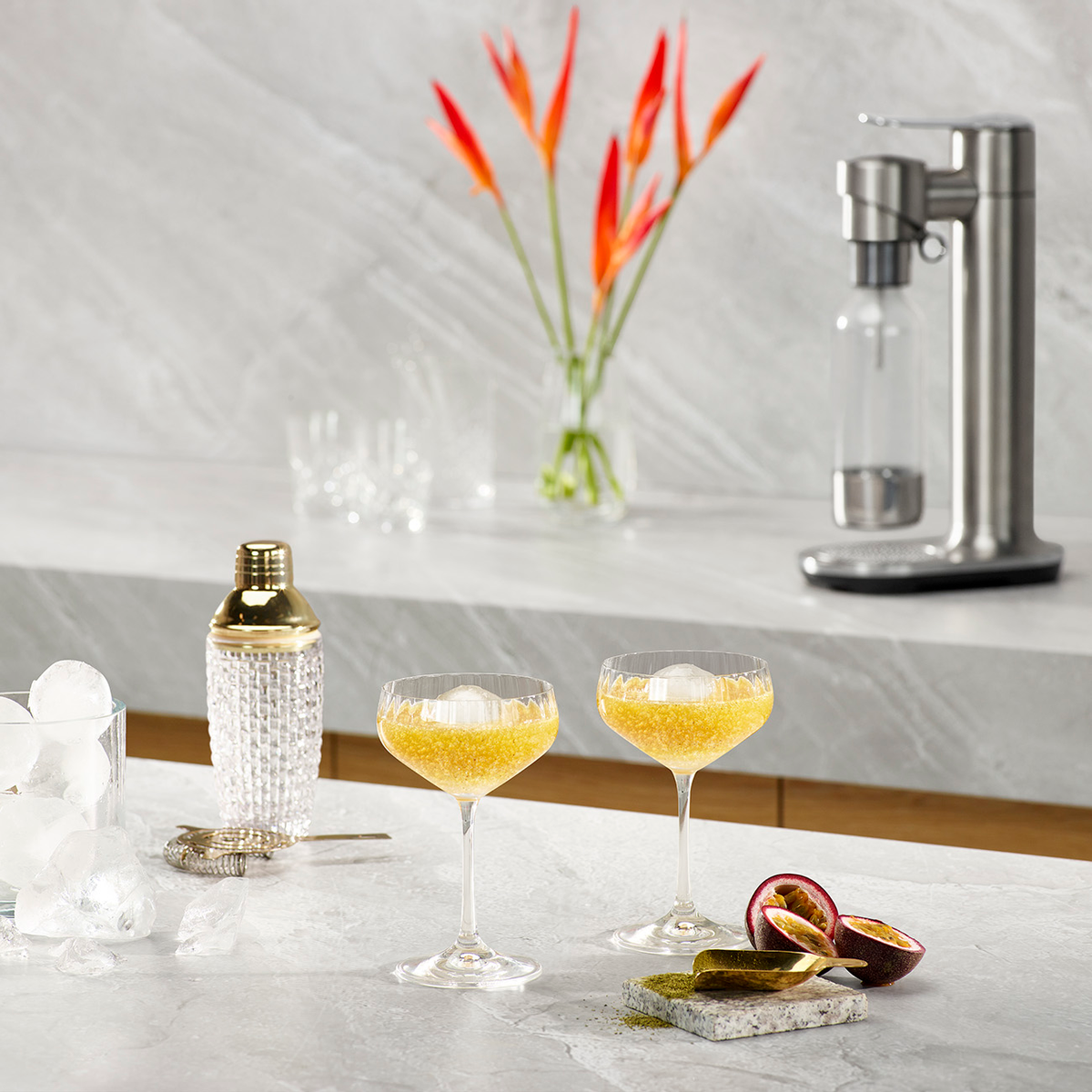 Sage InFizz Carbonator Stainless Steel soda maker, sleek design, durable build – available at Keans Claremorris.