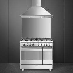 SMEG 90cm Dual Fuel Range Cooker - Stainless Steel | SCB92MX8