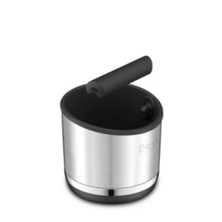 Sage The Knock Box 10 Brushed stainless steel coffee grounds container, durable design – available at Keans Claremorris.