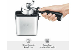 Sage The Knock Box Mini coffee grounds container, compact and durable, available at Keans Claremorris.