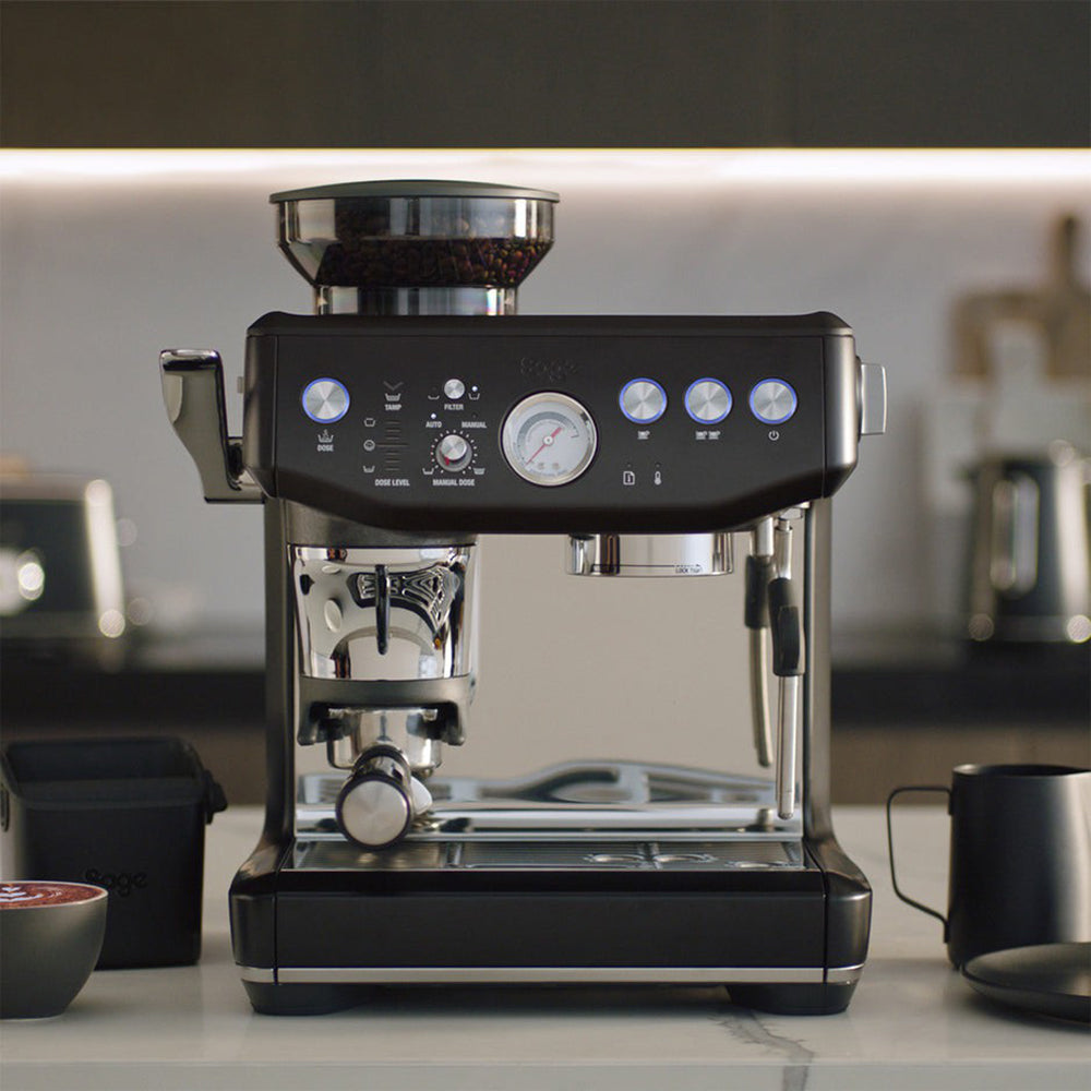 Sage Barista Express Impress Bean to Cup Coffee Machine in Impress Black - SES876BTR4GUK1 | Keans Claremorris