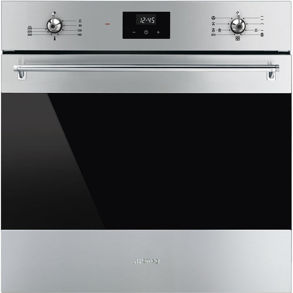 SMEG Classic Stainless Steel Multifunction Single Oven with electronic control, fast heating, 592x597x548mm – Keans