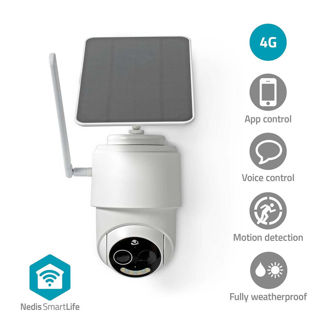 Nedis SmartLife Outdoor Camera 4G with Rechargeable Battery & Solar Panel | 418848 - Image 1