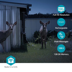 Nedis SmartLife Outdoor Camera 4G with Rechargeable Battery & Solar Panel | 418848