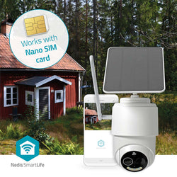 Nedis SmartLife Outdoor Camera 4G with Rechargeable Battery & Solar Panel | 418848