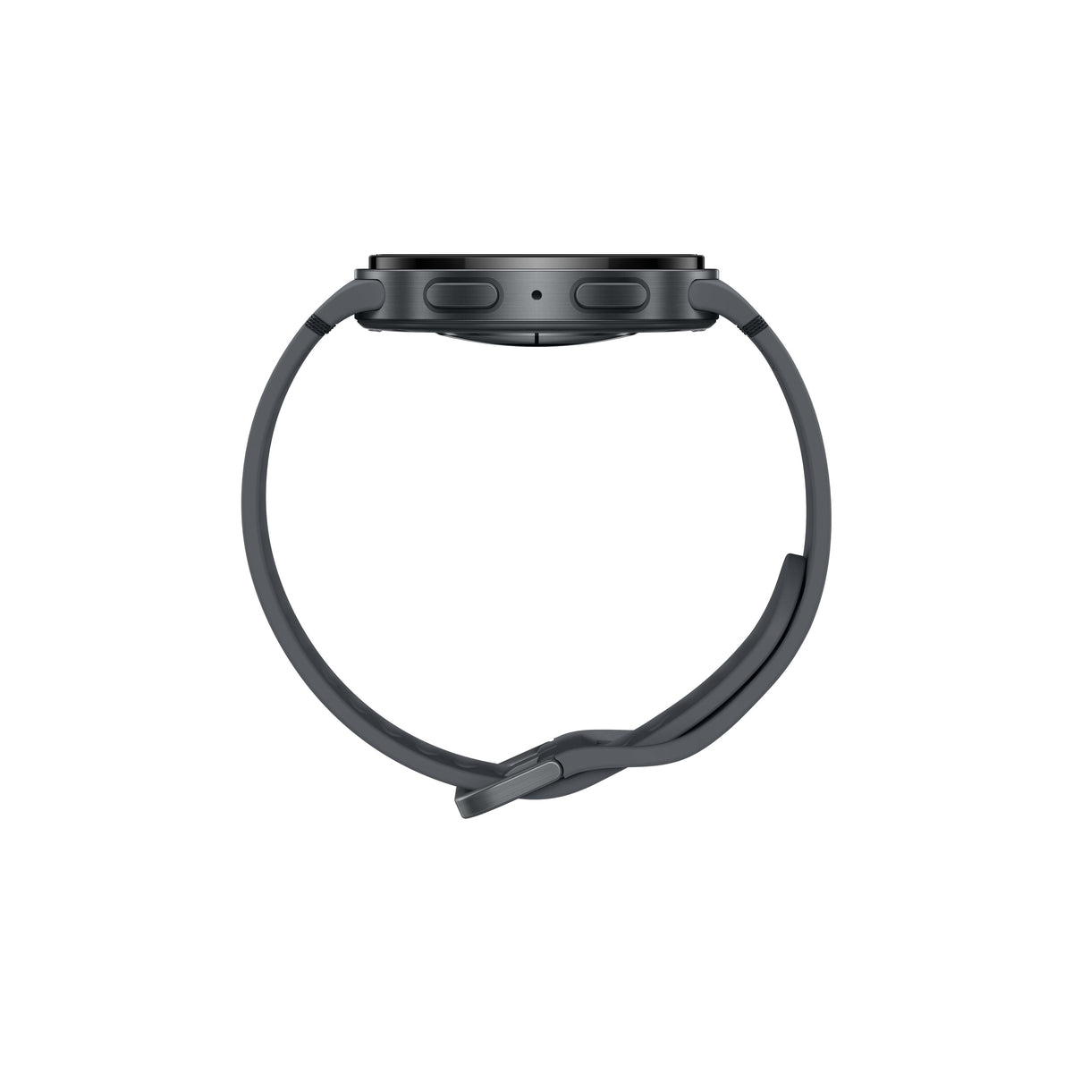 Side view of Samsung Galaxy Watch 8 44MM Bluetooth Smart Watch in graphite with buttons and strap visible