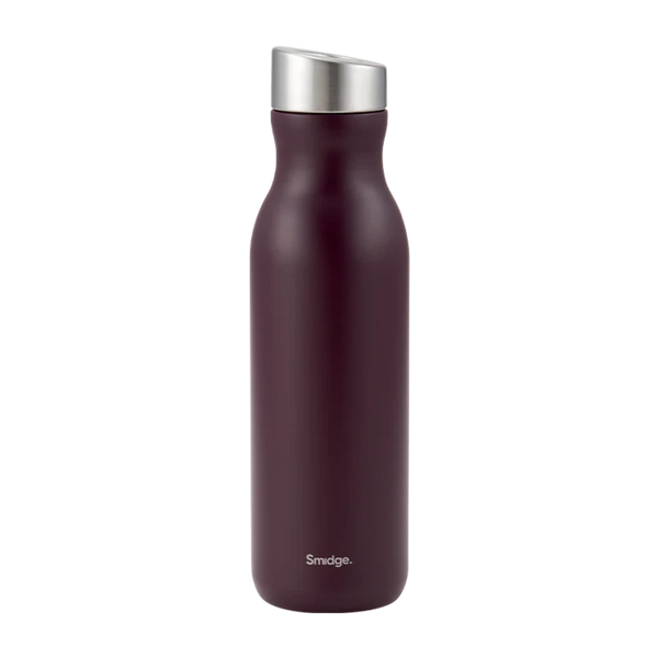Smidge 500ml Autumn Berry insulated bottle, leakproof, stainless steel, keeps drinks hot or cold, BPA-free – Keans