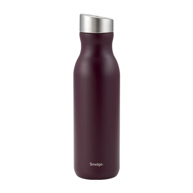 Smidge 500ml Autumn Berry insulated bottle, leakproof, stainless steel, keeps drinks hot or cold, BPA-free – Keans