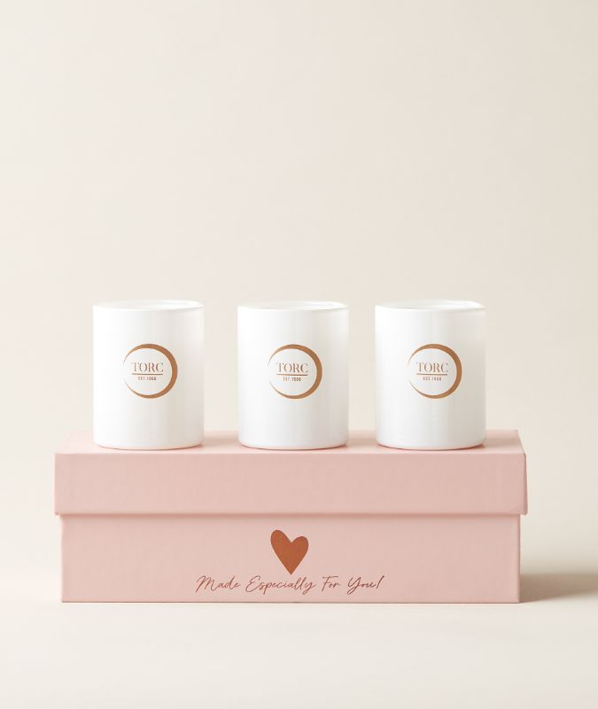 TORC Pink Votive Candle Gift Set with Pink Vetiver, Jasmine, Coconut scents, vegan, cruelty-free, recyclable – Keans