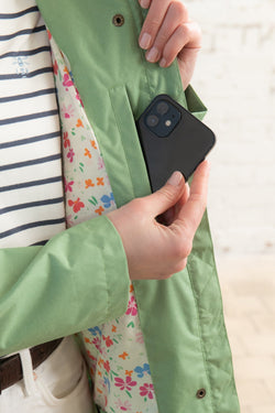 Lighthouse Ladies Pippa Coat in Soft Green, stylish and warm outerwear from Keans Claremorris