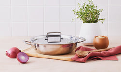 Le Creuset Classic 3-ply Stainless Steel Shallow Casserole 26cm