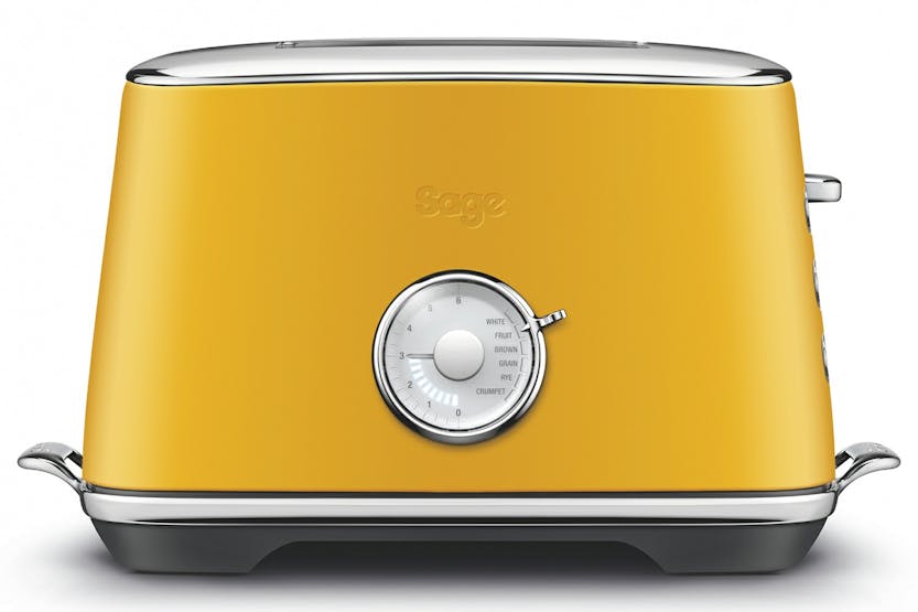 Sage The Toast Select Luxe 2-slice toaster in saffron butter with 6 bread settings, LED display, wide slots – available at