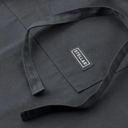 Black 55cm waist apron by Stellar Textiles, durable and adjustable, available at Keans Claremorris.