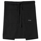 Black 55cm waist apron with adjustable strap and pocket, 100% cotton, machine washable by Stellar Textiles - Keans