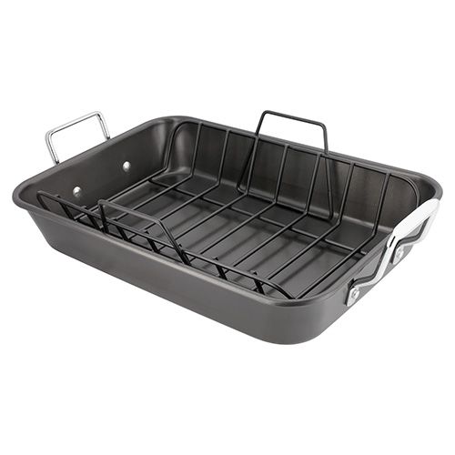 Stellar 40x28cm Non-Stick Roast & Rack, thick steel, resin coated, oven safe to 210°C, dishwasher safe – Keans Claremorris