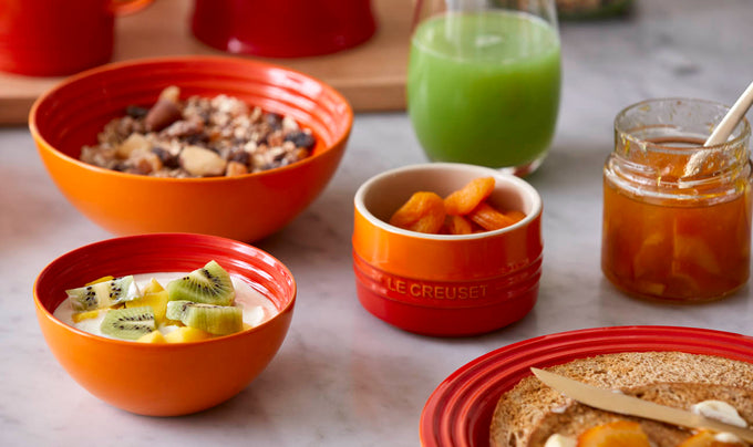 Le Creuset Stackable Ramekin in Volcanic color, durable stoneware, perfect for baking – available at Keans Claremorris.