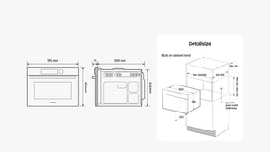 Samsung Series 5 50L Smart Combi-Oven With Air Fry - Stainless Steel | NQ5B5763DBS/U4