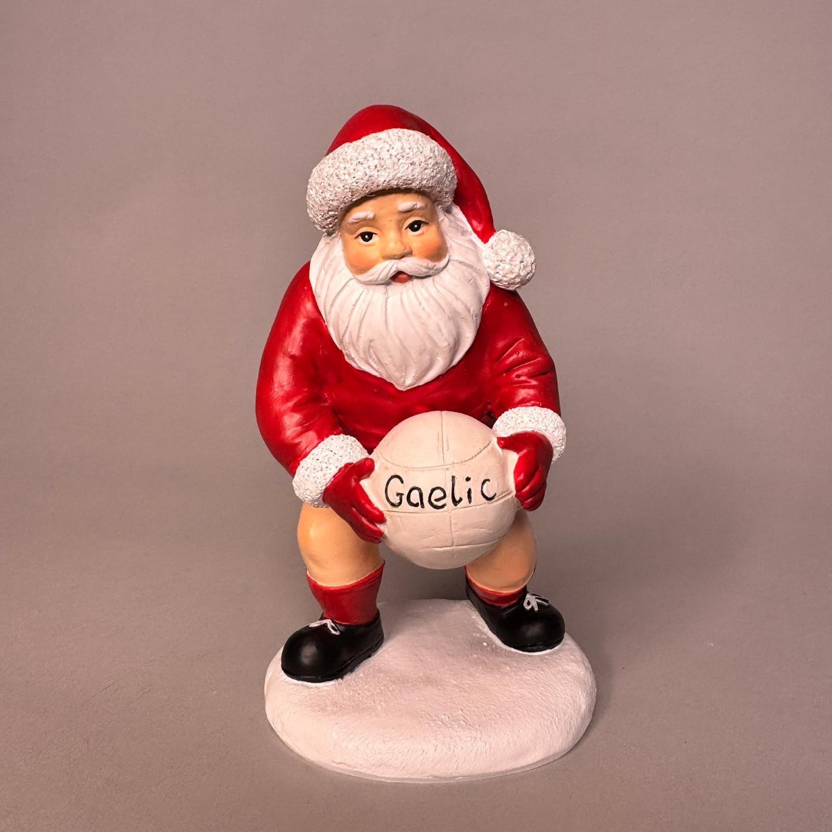 Santa with Gaelic Football – 14.5cm (Window Box) Keans Claremorris