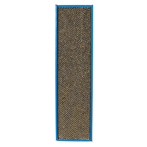 Scratchy Cardboard 48x5x13cm cat scratcher with catnip, laying design - Keans Claremorris