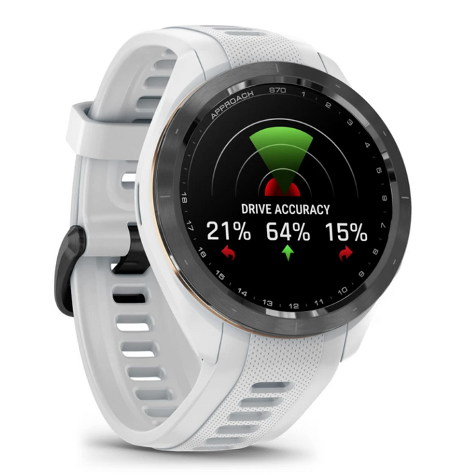 Garmin Approach S70 42mm Black Bezel White Band| 49-GAR-010-02746-10 - Image 2