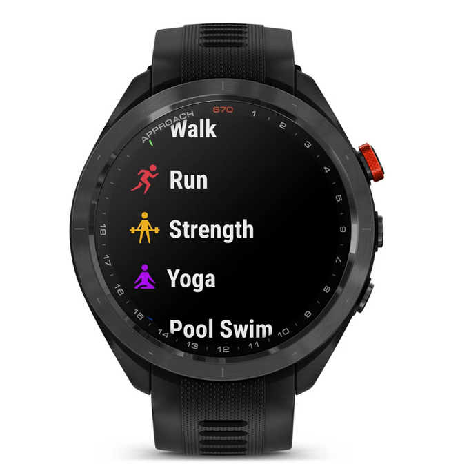 Garmin Approach S70 47mm Black Bezel Black Band| 49-GAR-010-02746-12 - Image 2