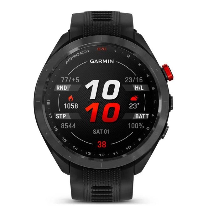 Garmin Approach S70 47mm Black Bezel Black Band| 49-GAR-010-02746-12 - Image 3