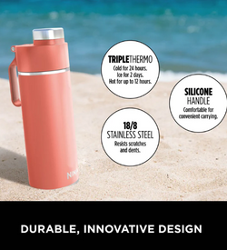 Ninja Thirsti 530ml Travel Bottle in Coral