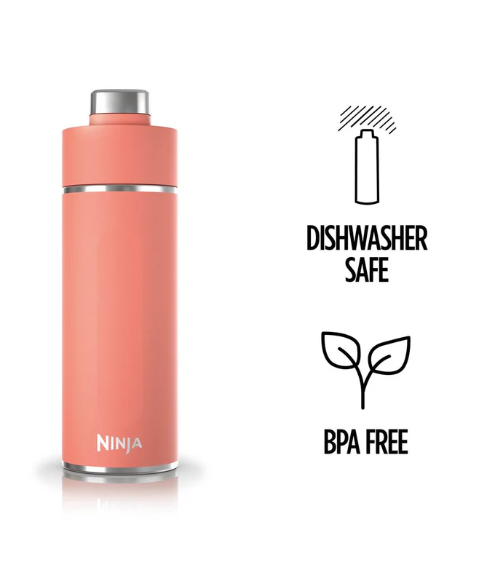 Ninja Thirsti 530ml Travel Bottle in Coral - Image 4
