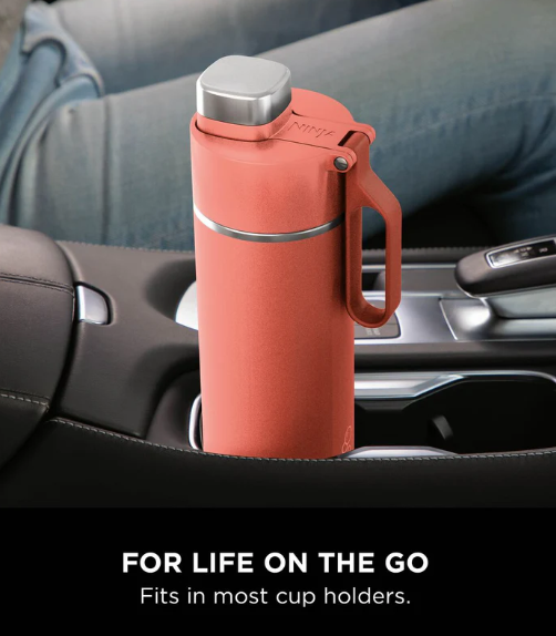 Ninja Thirsti 530ml Travel Bottle in Coral - Image 5
