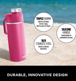 Ninja Thirsti 700ml Travel Bottle in Hot Pink