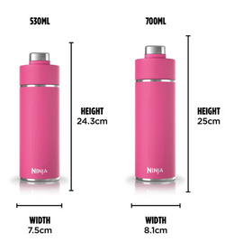 Ninja Thirsti 700ml Travel Bottle in Hot Pink
