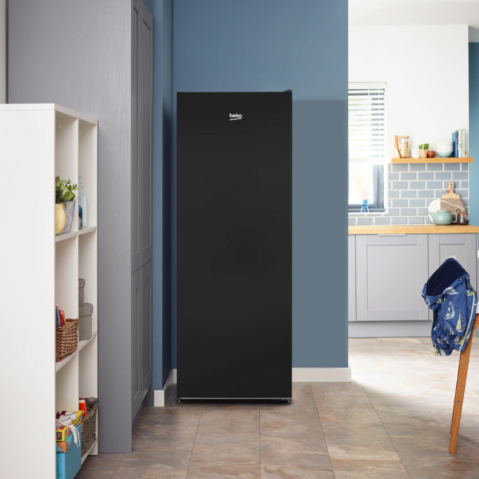 Beko Tall Larder Fridge Black Freestanding | LSG4545B - Image 4