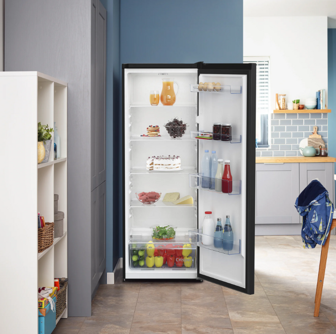 Beko Tall Larder Fridge Black Freestanding | LSG4545B - Image 5