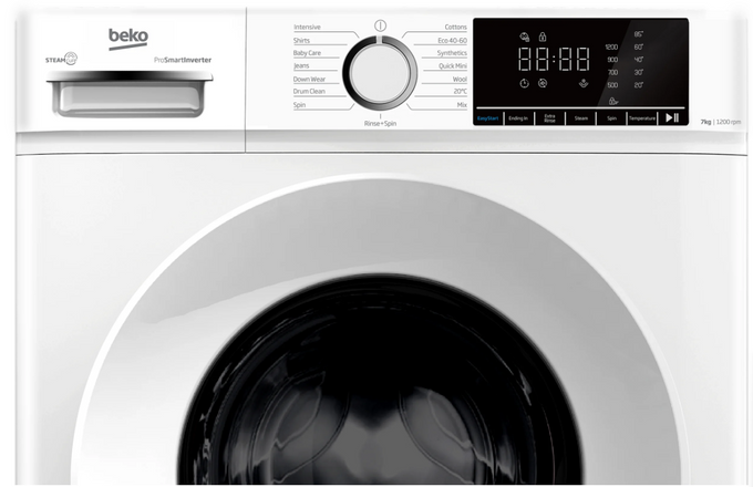 Beko 7Kg 1200 Washing Machine White| BW1O3721W - Image 3