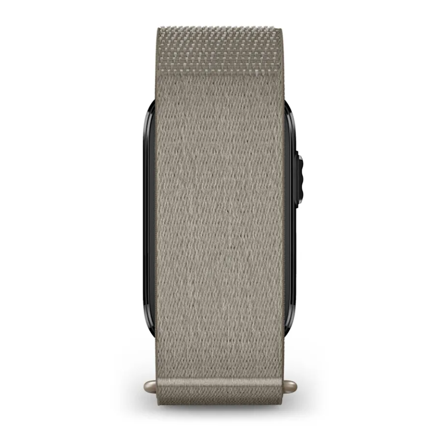 Garmin CIRQA Smart Band in French Grey, showing the front view with the band covering the screen.