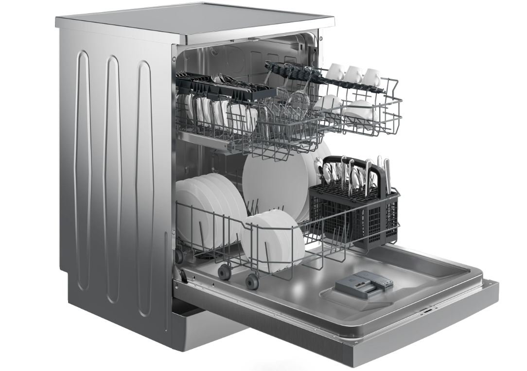 Beko Full Size Dishwasher 14 Place Silver | BDFN26431S - Image 2