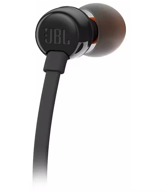 JBL T110 In-Ear Headphones 1-Button Mic Remote Black| JBLT110BLKE - Image 4