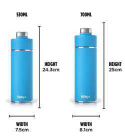Ninja Thirsti 530ml Travel Bottle in Tropical Blue