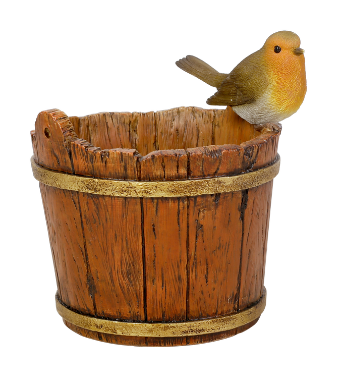 Ships Pail Planter Robin D - 15cm Keans Claremorris