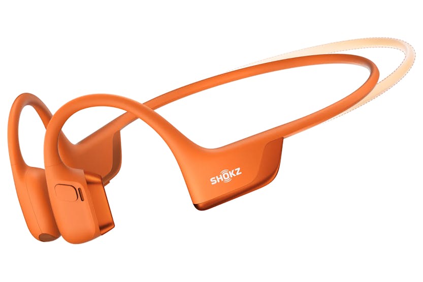 Shokz OpenRun Pro 2 Orange wireless open-ear headphones with DualPitch™ bone conduction, 12h battery, IP55 water-resistant –