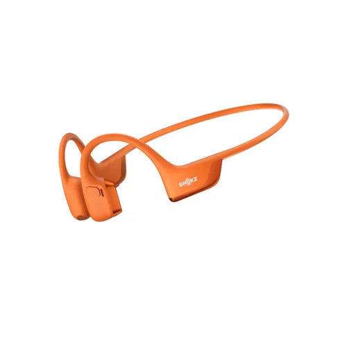 Shokz OpenRun Pro 2 Orange wireless bone conduction headphones, DualPitch™ audio, 12h battery, IP55, at Kean’s Claremorris.