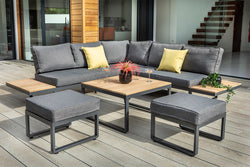 Singapore Square Corner Platform Set | Garden Furniture Set | Keans Claremorris